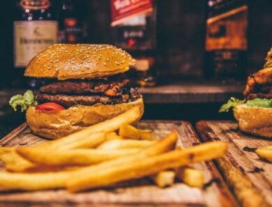 Roasted burger with vegetables burger
