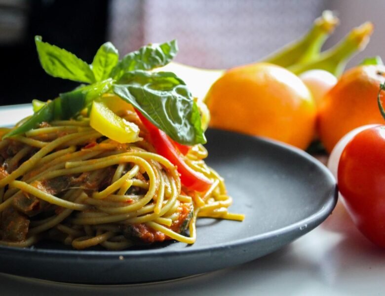 Spaghetti dish food cuisine italian red food