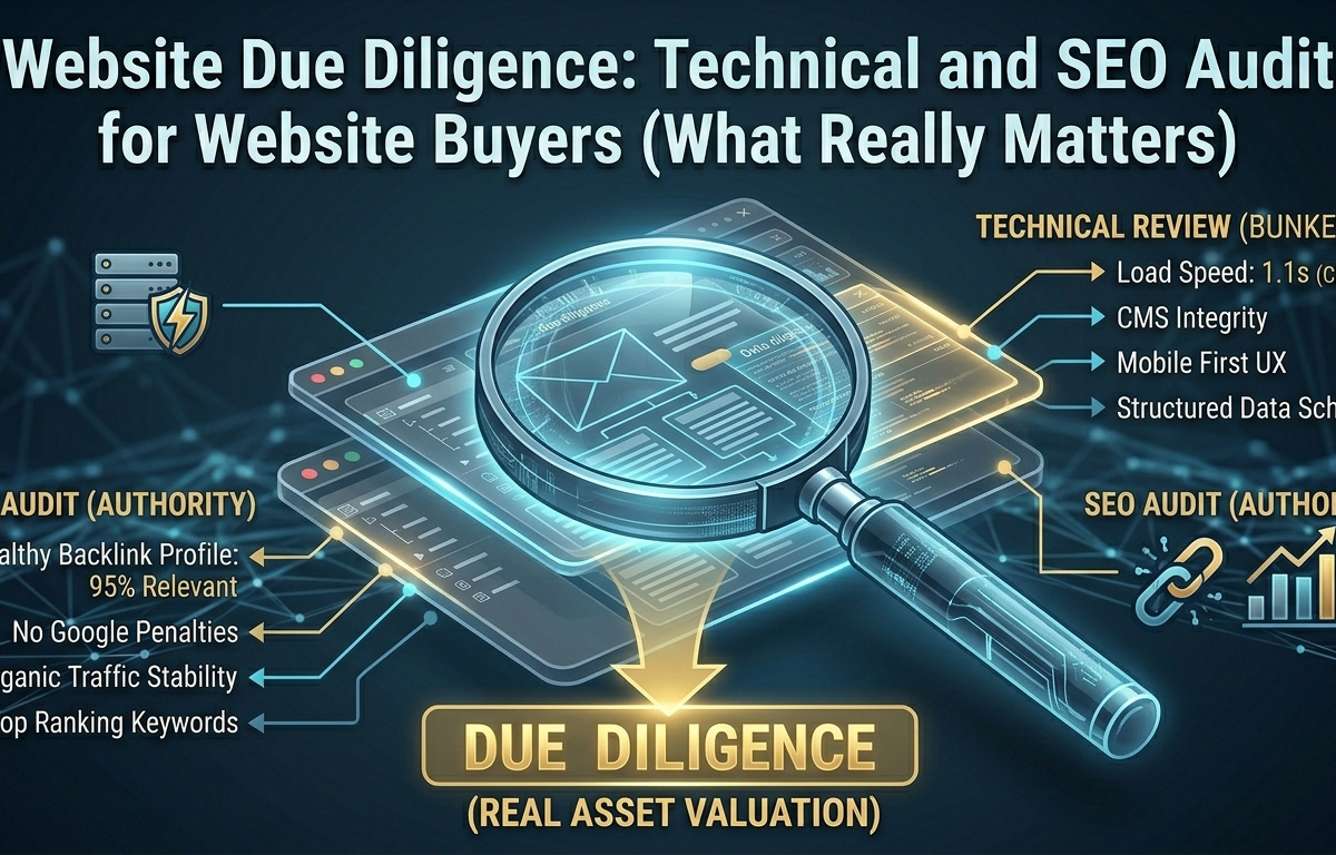 Website Due Diligence: Technical and SEO Audit for Website Buyers (What Really Matters)